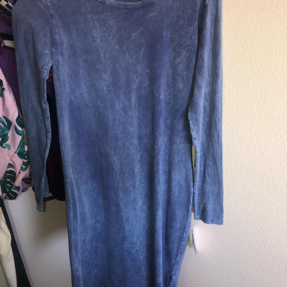 Lularoe Julia dress blue acid wash NWT medium